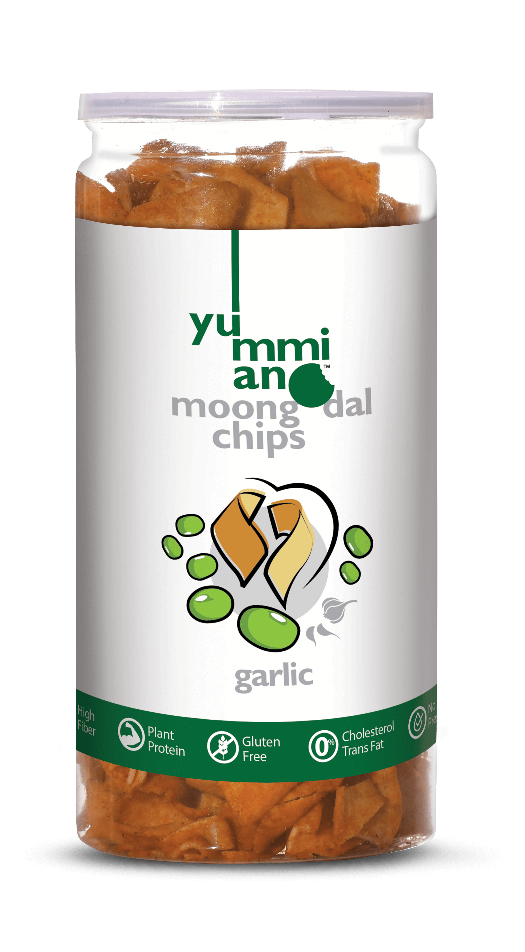Yummiano Moong Dal Chips â€šÃ„Ã¶âˆšÃ‘âˆšÂ¨ Garlic Image
