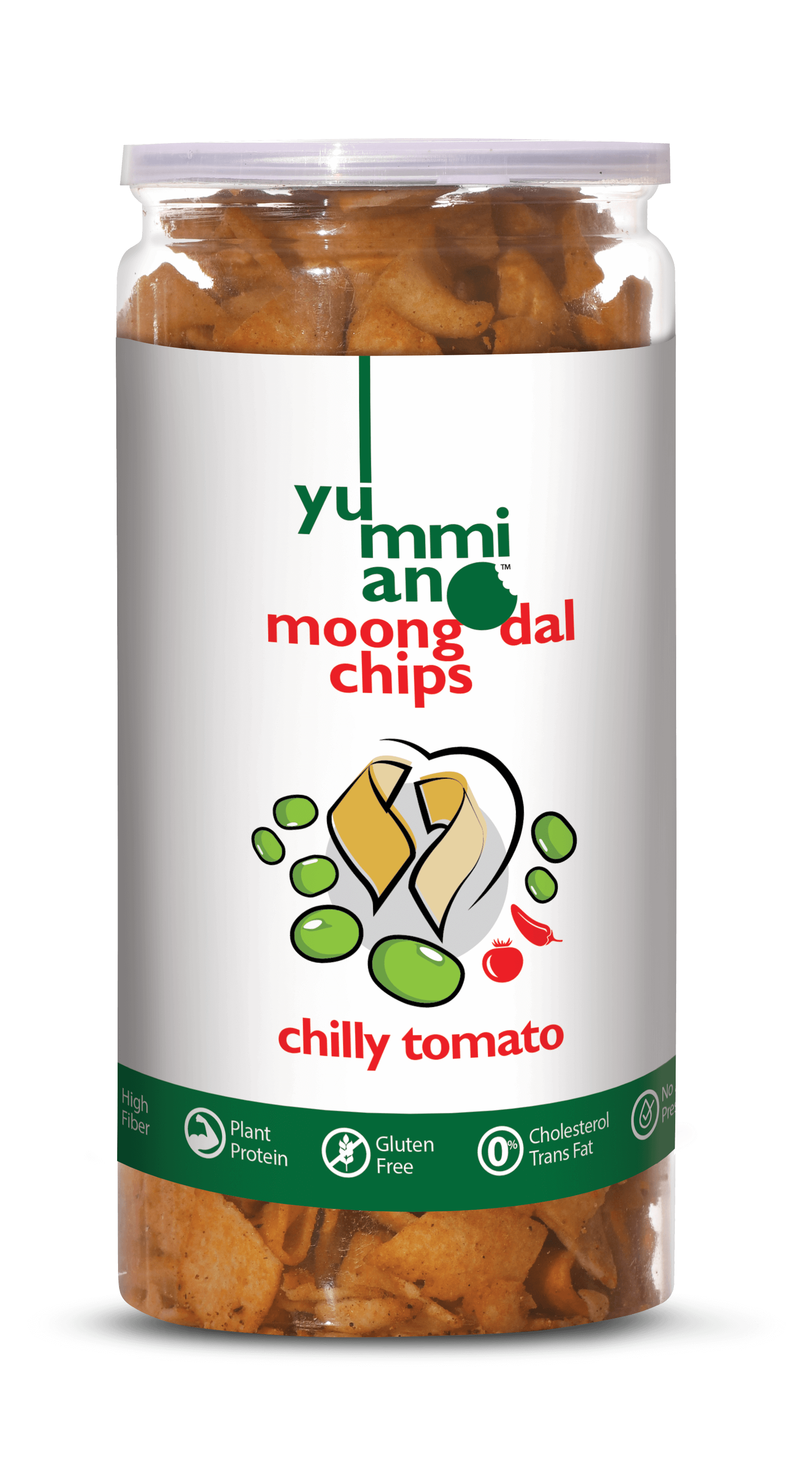 Yummiano Moong Dal Chips â€šÃ„Ã¶âˆšÃ‘âˆšÂ¨ Chilly Tomato Image