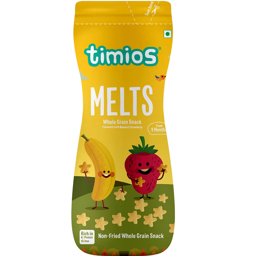 Timios Melts Banana and Strawberry Finger Food for Babies Image