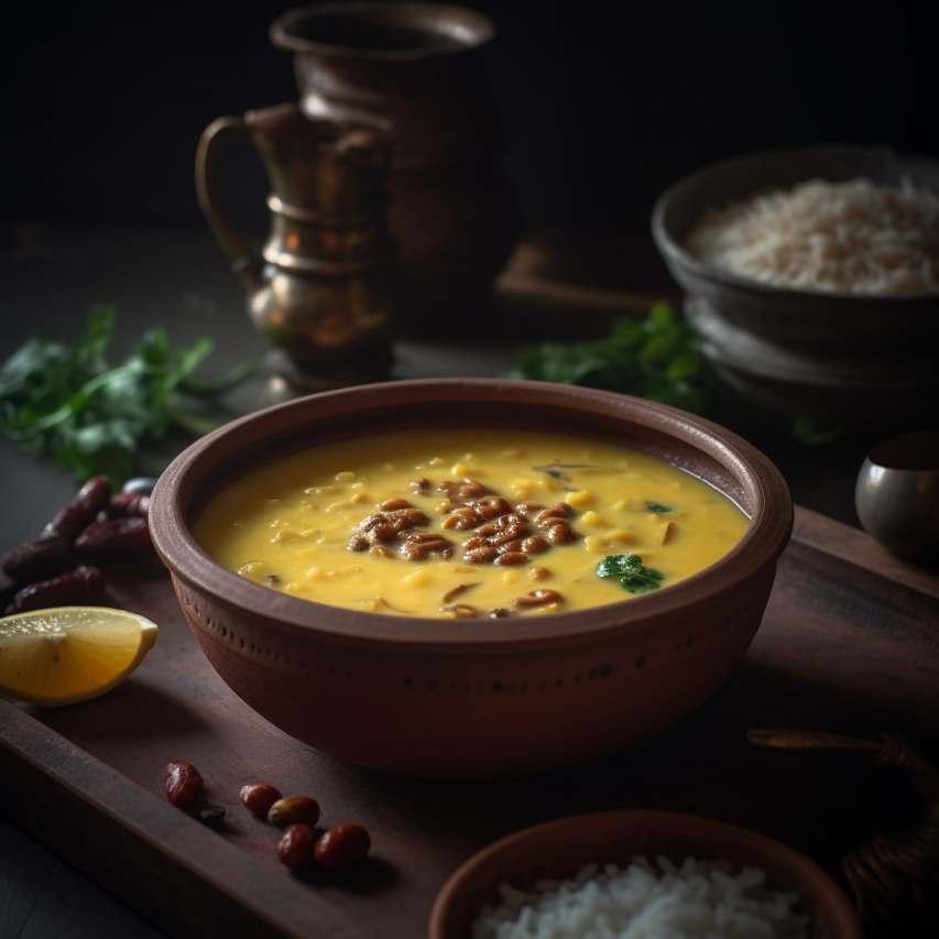 Bengali Cholar Dal with Coconut and Raisins