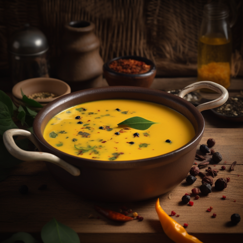 Mango Kadhi with Tempered Spices
