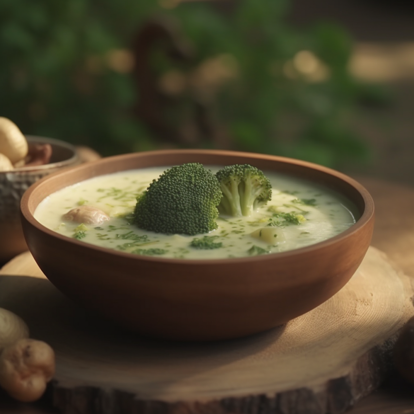 Creamy Broccoli and Water Chestnut Chowder