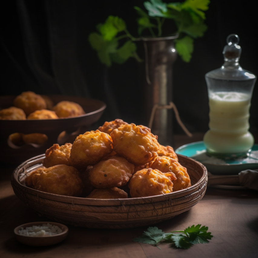 Sweet Moong Dal Coconut Fritters