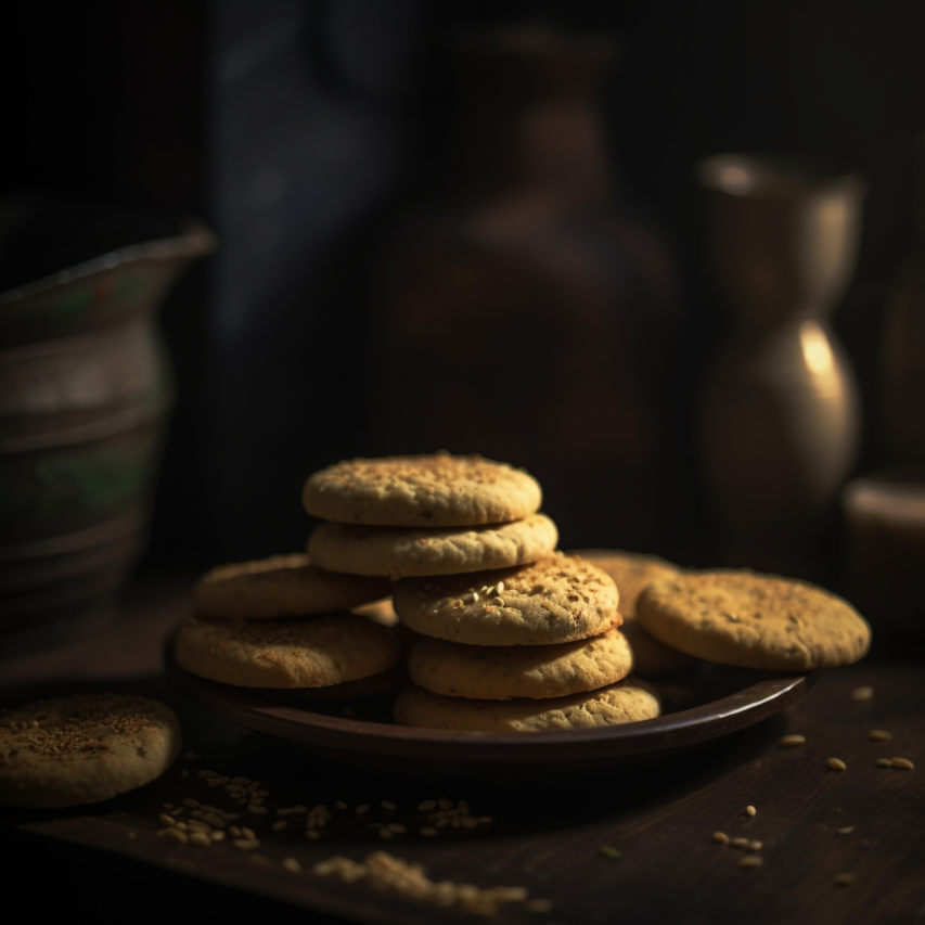 Baked Cornmeal Sesame Biscuits