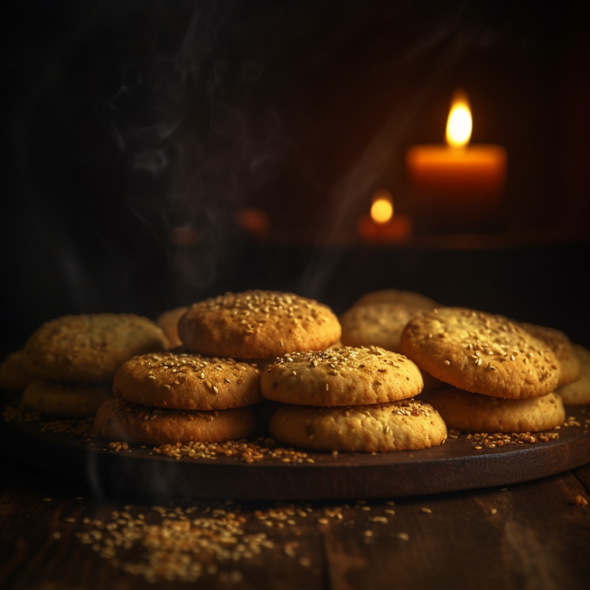 Baked Cornmeal Sesame Biscuits