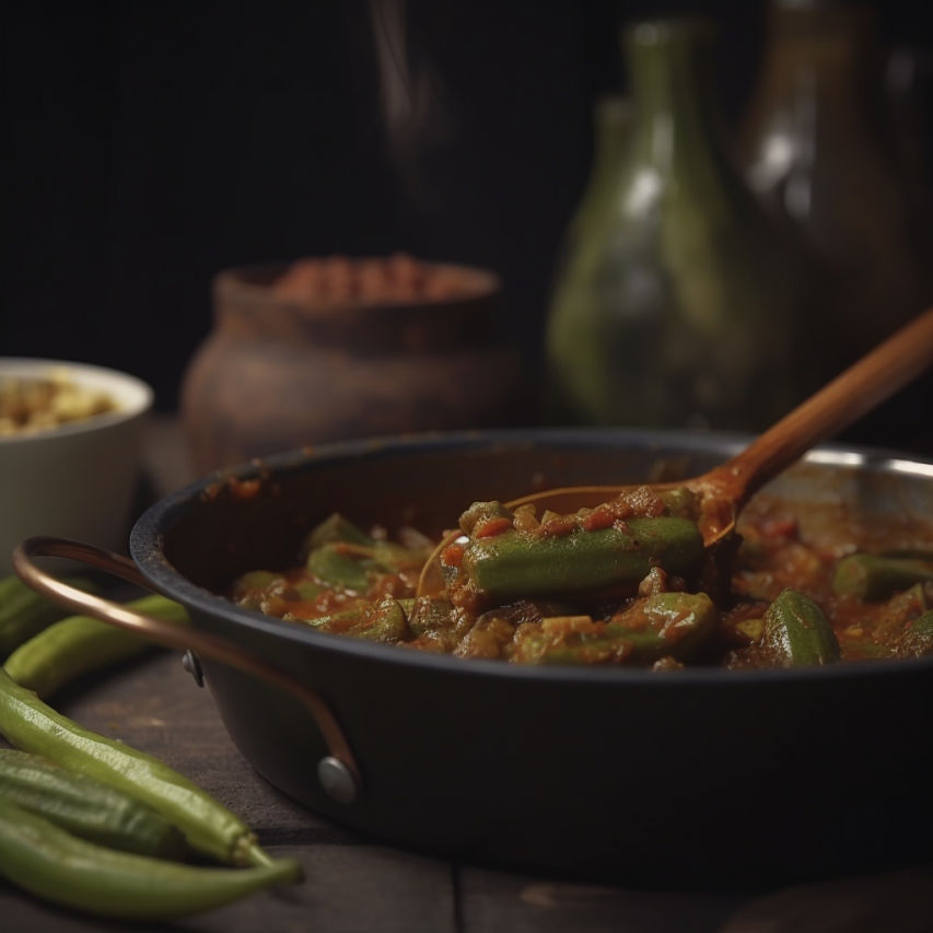 Chironji and Okra Curry