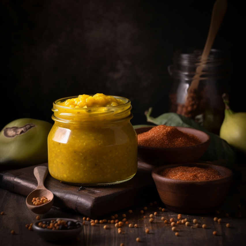 Tangy Raw Mango and Moong Dal Chutney