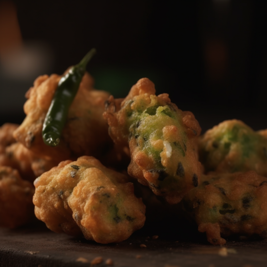 Stuffed Green Chilli Fritters