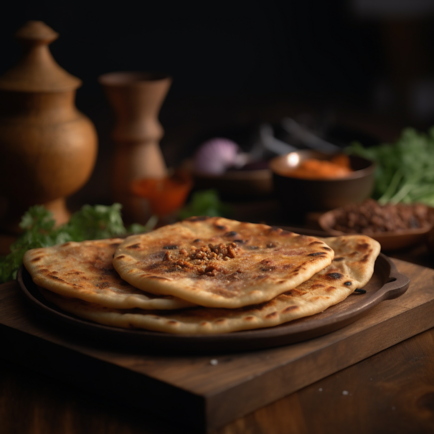 Spiced Mutton Keema Paratha