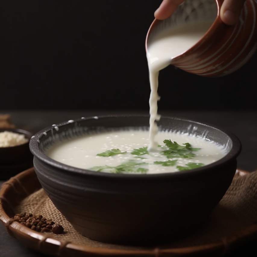 Maharashtrian Style Rice Flour Buttermilk Porridge