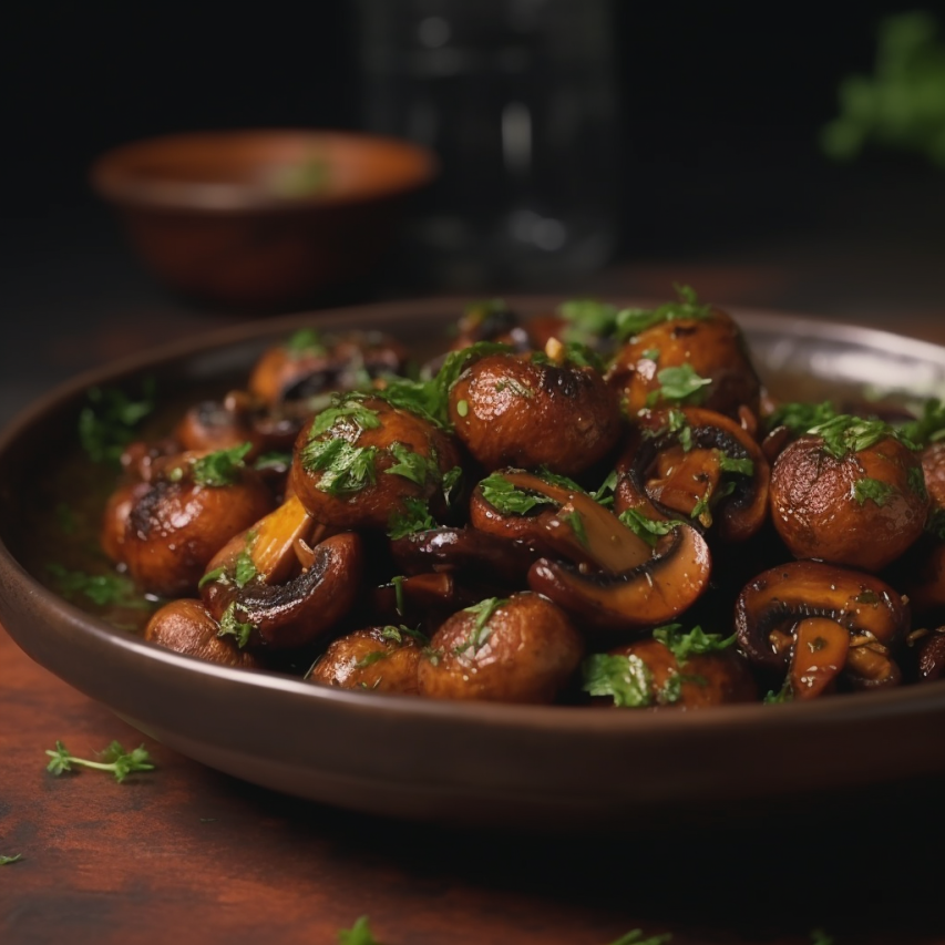 Spicy Ghee Roasted Mushrooms