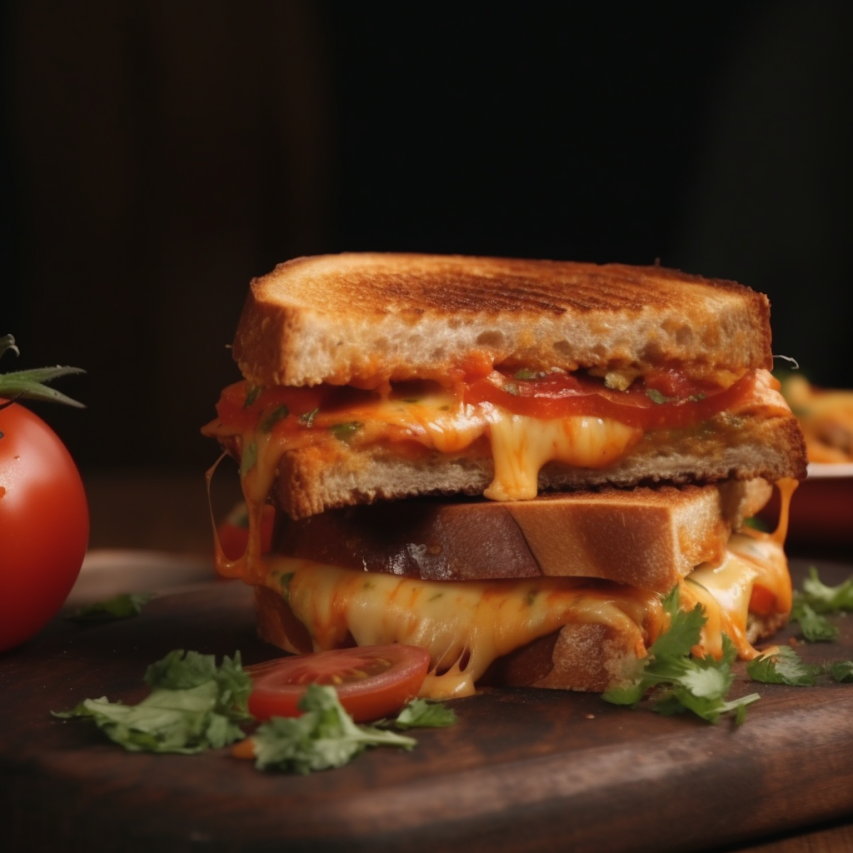 Cheesy Grilled Tomato Sandwich 