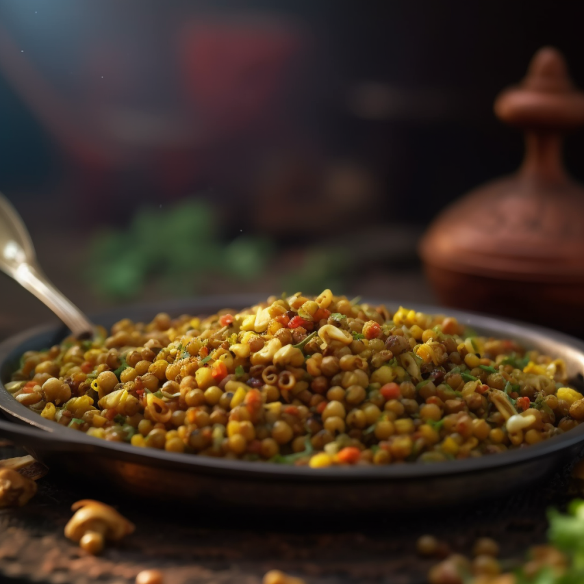 Spicy Sprouted Moong Delight